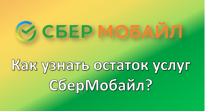 Как проверить остаток услуг СберМобайл